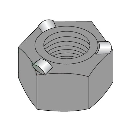 Hex Weld Nut, 1/4-20, Steel, 0.5 In Wd, 0.198 In Ht, 1000 PK